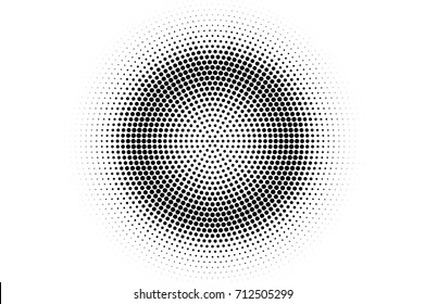 Black and white dotted halftone vector background. Halftone pattern with black dot on transparent overlay. Monochrome dotted vector illustration. Black and white halftone. Pop art dotted texture