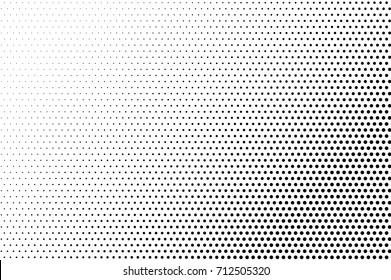 Black and white dotted halftone vector background. Halftone pattern with black dot on transparent overlay. Monochrome dotted vector illustration. Black and white halftone. Pop art dotted texture
