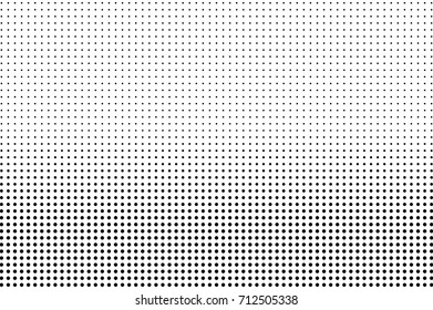 Black and white dotted halftone vector background. Halftone pattern with black dot on transparent overlay. Monochrome dotted vector illustration. Black and white halftone. Pop art dotted texture