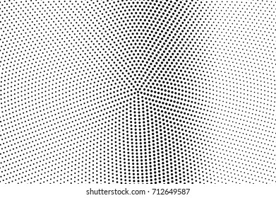Black and white dotted halftone vector background. Halftone pattern with black dot on transparent overlay. Monochrome dotted vector illustration. Black and white halftone. Pop art dotted texture