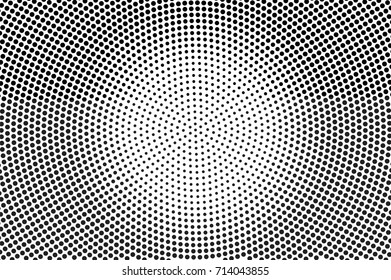 Black and white dotted halftone vector background. Halftone pattern with black dot on transparent overlay. Monochrome dotted vector illustration. Black and white halftone. Pop art dotted texture