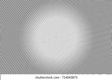 Black and white dotted halftone vector background. Halftone pattern with black dot on transparent overlay. Monochrome dotted vector illustration. Black and white halftone. Pop art dotted texture