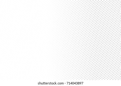Black and white dotted halftone vector background. Halftone pattern with black dot on transparent overlay. Monochrome dotted vector illustration. Black and white halftone. Pop art dotted texture