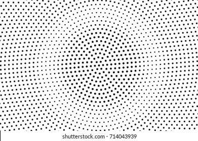 Black and white dotted halftone vector background. Halftone pattern with black dot on transparent overlay. Monochrome dotted vector illustration. Black and white halftone. Pop art dotted texture