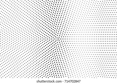 Black and white dotted halftone vector background. Halftone pattern with black dot on transparent overlay. Monochrome dotted vector illustration. Black and white halftone. Pop art dotted texture