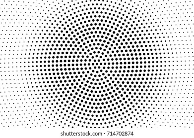 Black and white dotted halftone vector background. Halftone pattern with black dot on transparent overlay. Monochrome dotted vector illustration. Black and white halftone. Pop art dotted texture