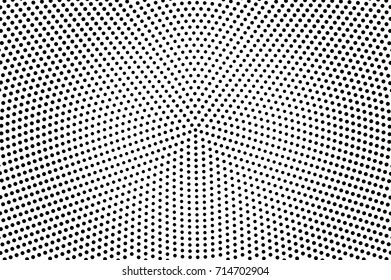 Black and white dotted halftone vector background. Halftone pattern with black dot on transparent overlay. Monochrome dotted vector illustration. Black and white halftone. Pop art dotted texture