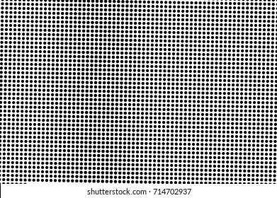 Black and white dotted halftone vector background. Halftone pattern with black dot on transparent overlay. Monochrome dotted vector illustration. Black and white halftone. Pop art dotted texture