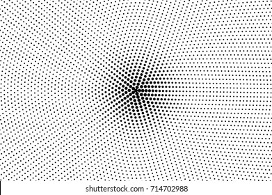 Black and white dotted halftone vector background. Halftone pattern with black dot on transparent overlay. Monochrome dotted vector illustration. Black and white halftone. Pop art dotted texture