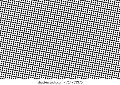 Black and white dotted halftone vector background. Halftone pattern with black dot on transparent overlay. Monochrome dotted vector illustration. Black and white halftone. Pop art dotted texture