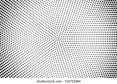 Black and white dotted halftone vector background. Halftone pattern with black dot on transparent overlay. Monochrome dotted vector illustration. Black and white halftone. Pop art dotted texture