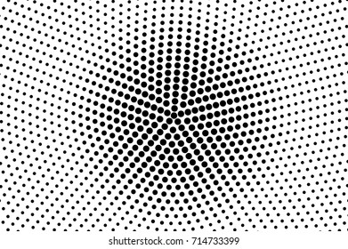Black and white dotted halftone vector background. Halftone pattern with black dot on transparent overlay. Monochrome dotted vector illustration. Black and white halftone. Pop art dotted texture
