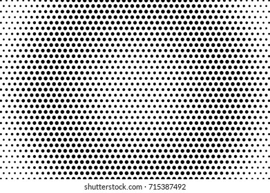 Black and white dotted halftone vector background. Halftone pattern with black dot on transparent overlay. Monochrome dotted vector illustration. Black and white halftone. Pop art dotted texture