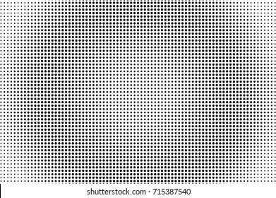 Black and white dotted halftone vector background. Halftone pattern with black dot on transparent overlay. Monochrome dotted vector illustration. Black and white halftone. Pop art dotted texture