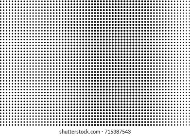 Black and white dotted halftone vector background. Halftone pattern with black dot on transparent overlay. Monochrome dotted vector illustration. Black and white halftone. Pop art dotted texture