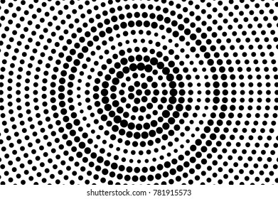 Black white dotted halftone. Halftone vector background. Rough grungy circle dotted gradient. Abstract monochrome texture. Black ink dot on transparent backdrop. Pop art dotwork. Retro design template