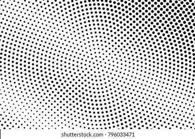 Fondo vectorial de medio tono blanco y negro. Grunge degradado de puntos. Diseño de arte pop monocromo de medio tono. Textura de medio tono en escala de grises abstracta. Sobrecarga de tintas negras. Plantilla de semitono retro