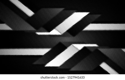 Black and white dotted pattern. Abstract on background with  
Halftone effect. Vector illustration. - Vector