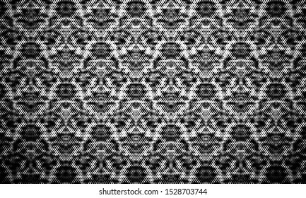 Black and white dotted pattern. Abstract on background with  
Halftone effect. Vector illustration. - Vector