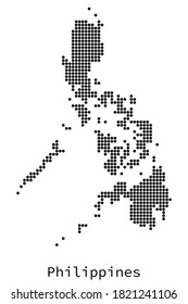 Vector de Filipinas con puntos negros y blancos