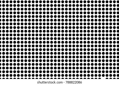 Black white dotted texture. Abstract halftone vector background. Monochrome halftone pop art design. Oversized dots pattern. Black ink dot vintage overlay. Minimal retro halftone. Polka dot template