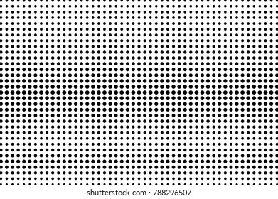 Black white dotted texture. Monochrome halftone vector background. Regular dotted gradient. Abstract halftone for pop art design. Black ink dot vintage overlay. Minimal retro halftone template