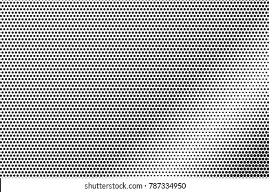 Black and white dotted texture. Smooth halftone vector background. Greyscale dotted gradient. Abstract monochrome halftone. Pop art design overlay.  Micro dot vintage texture. Retro halftone template