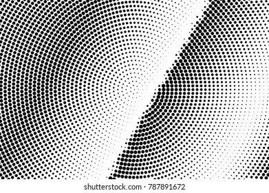 Black and white dotted texture. Striped halftone vector background. Contrast dotted gradient. Abstract monochrome halftone. Pop art design overlay. Black dot vintage texture. Retro halftone template