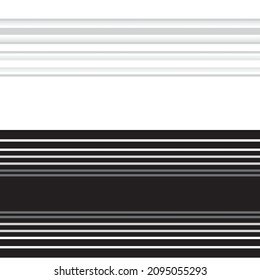 Schwarz-Weiß-Muster mit doppelter Streifen und nahtlosem Design für Modetextilien und Grafiken