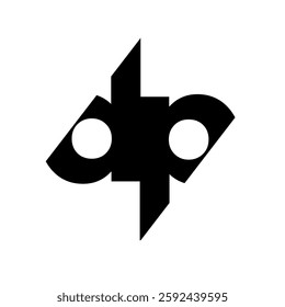 black and white dp logo or emblem design