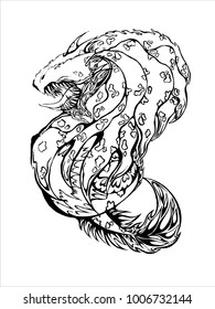 Black and White Dragon