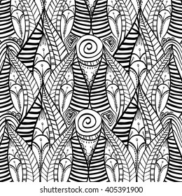 Black and White draw design, abstract vector