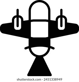 A black and white drawing of an airplane. The airplane is in the air and has a white tail