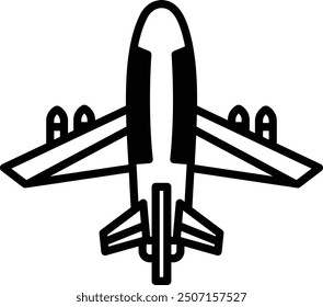 A black and white drawing of an airplane with the word "land" on the side. The airplane is positioned with its nose pointing down, and its wings are spread out. Concept of motion and excitement