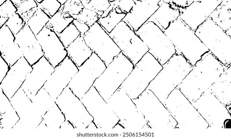 un dibujo en blanco y negro de una pared de ladrillo, una pared de ladrillo de fondo de textura grunge, un patrón de cuadrícula en blanco y negro, fondo de textura grunge, 