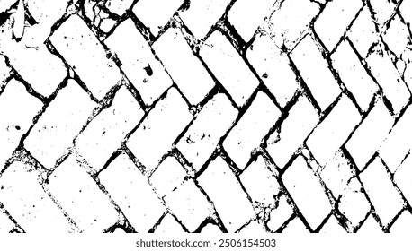 un dibujo en blanco y negro de una pared de ladrillo, una pared de ladrillo de fondo de textura grunge, un patrón de cuadrícula en blanco y negro, fondo de textura grunge, 