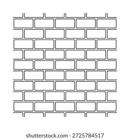 a black and white drawing of a brick wall