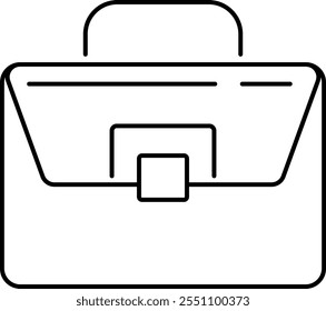 Un dibujo en blanco y negro de un maletín