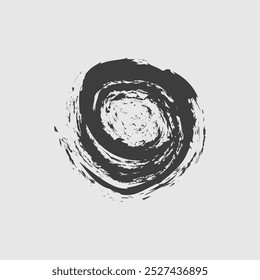 Un dibujo en blanco y negro de un círculo con un círculo negro en el medio