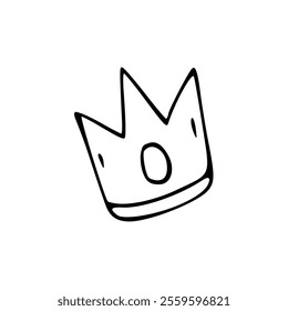 A black and white drawing of a crown