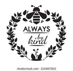 Schwarz-Weiß-Zeichnung von Blumen in Form eines Herzens und einer Biene. Vektorelemente. Druck für T-Shirt und andere Artikel.