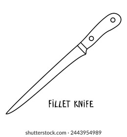 Black and White Drawing of a Knife