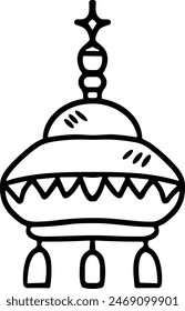 A black and white drawing of a lantern with a lit candle inside. The lantern is sitting on a table