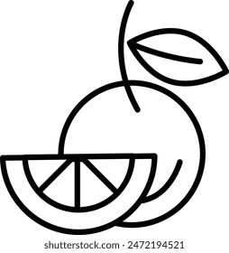 A black and white drawing of a lemon with a slice missing. The drawing conveys a sense of freshness and the idea of enjoying a healthy snack