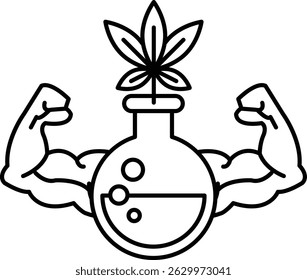 Un dibujo en blanco y negro de un hombre con los brazos levantados y una planta en una botella de vidrio en el medio de su pecho