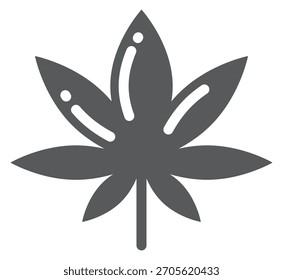 A black and white drawing of a marijuana leaf