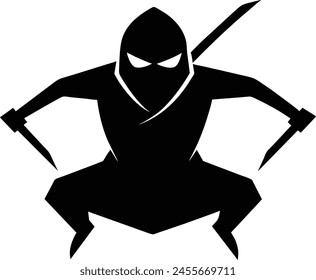 un dibujo en blanco y negro de un ninja sentado en el suelo