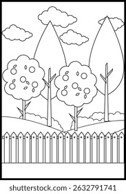 A black and white drawing ready to be painted