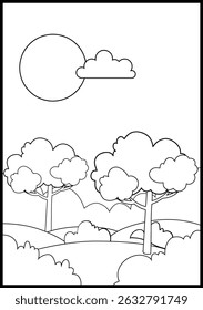 Un dibujo en blanco y negro listo para ser pintado