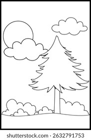 A black and white drawing ready to be painted